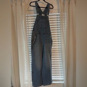 Old Navy Baggy Wide Leg Overalls - Light Blue Denim